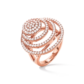 Cyclos Rose Gold Flash Plated Large Ring-